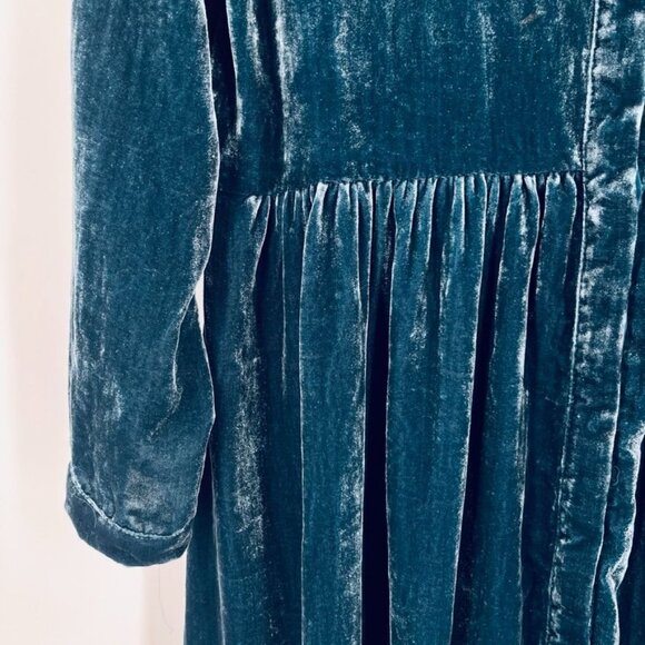 Anthropologie Moulinette Sours Velvet Button Down  Mini Shirt Dress Size XS - Picture 7 of 12